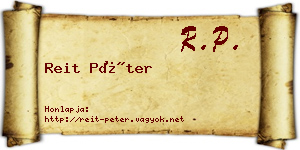 Reit Péter névjegykártya