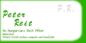 peter reit business card